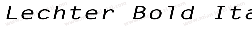 Lechter Bold Italic字体转换